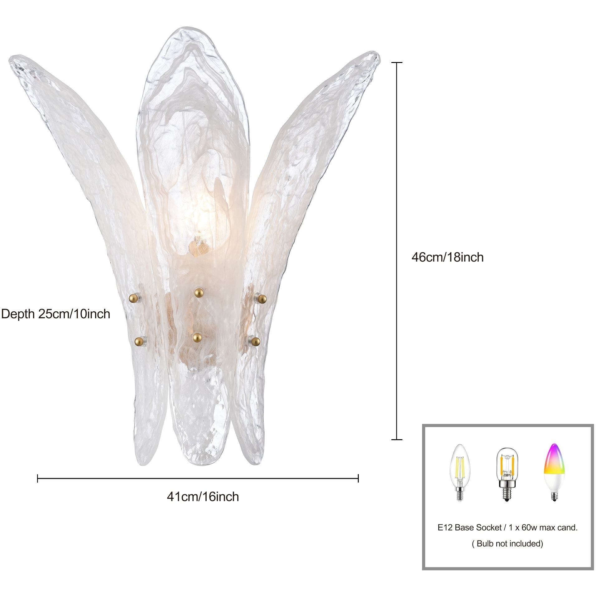 Fiore 1 Light 10.25 inch Antique Gold Leaf Sconce Wall Light