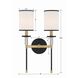 Hatfield Bath Wall Light in Black Forged with Vibrant Gold