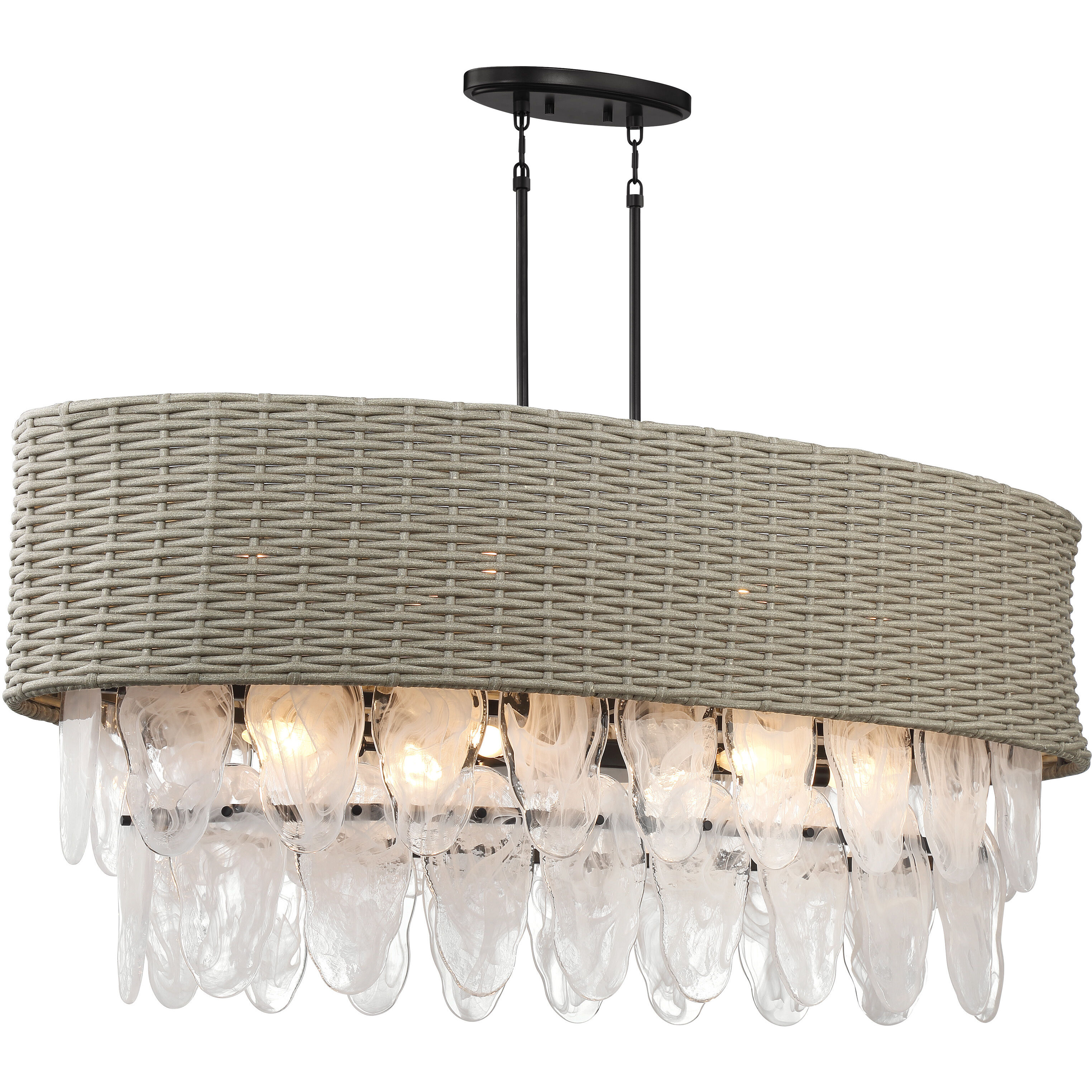Breakers Isle 12 Light 48 inch Coal Island Light Ceiling Light