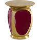 Malmo 16 inch Gold/Ruby Accent Table