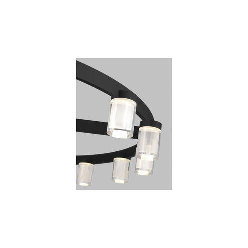 Kelly Wearstler Esfera LED 44 inch Nightshade Black Chandelier Ceiling Light, Integrated LED