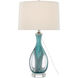 Eudoxia 31 inch 150 watt Blue/Clear/Polished Nickel Table Lamp Portable Light