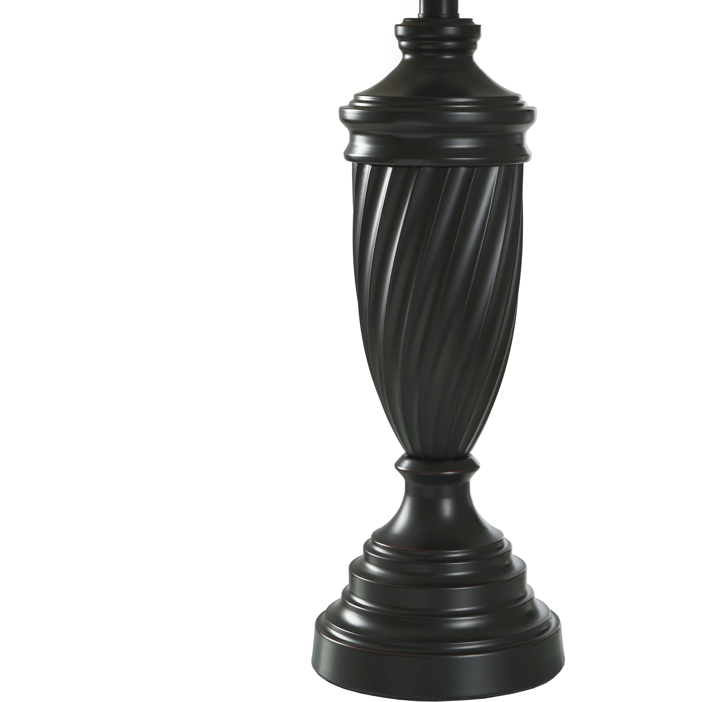 Signature 3 inch 100 watt Bronze Wood Table Lamp Portable Light