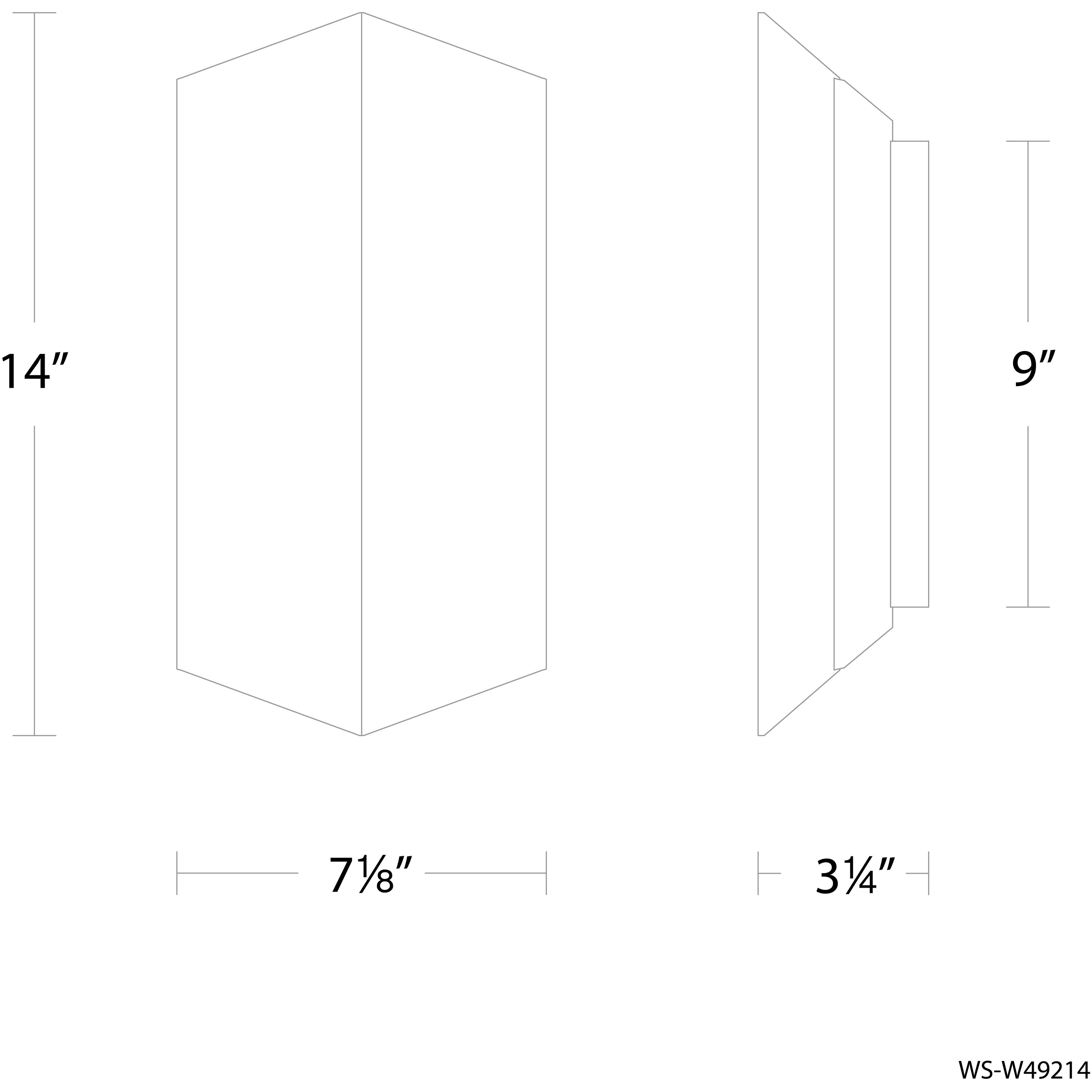 Summit LED 14 inch Black Outdoor Wall Light in 3000K, dweLED