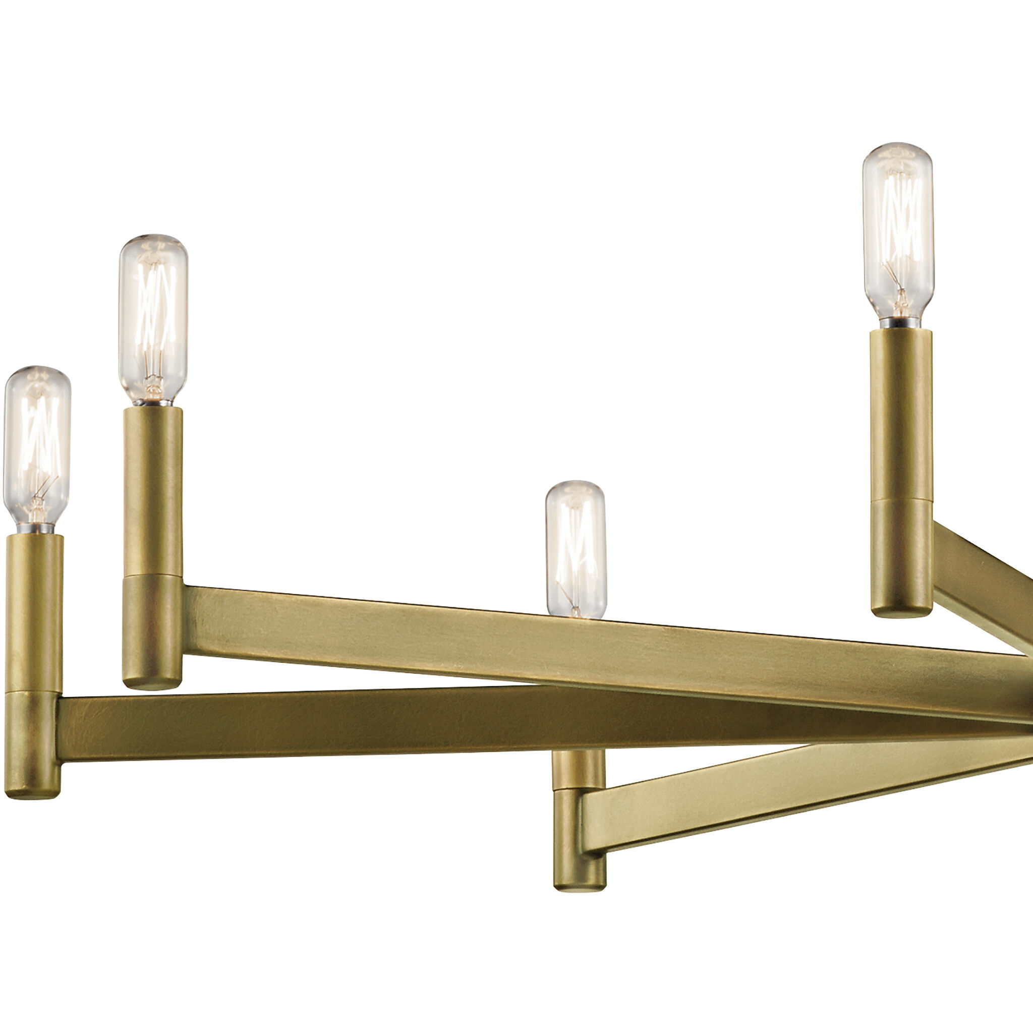Erzo 8 Light 36 inch Natural Brass Chandelier 1 Tier Large Ceiling Light, 1 Tier Large