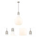 Amherst LED 15.75 inch Brushed Satin Nickel Pendant Ceiling Light in Matte White Glass
