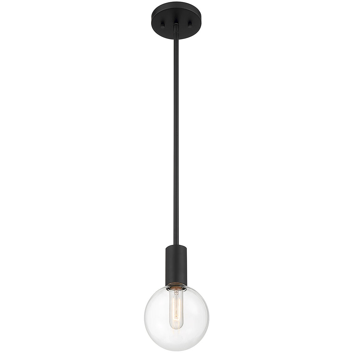 Wright 1 Light 5.75 inch Matte Black Mini-Pendant Ceiling Light