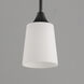 Hudson 1 Light 4.75 inch Black Mini Pendant Ceiling Light in Satin White