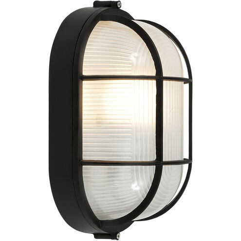 Nauticus 1 Light 11 inch Black Outdoor Flush Mount