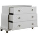 Pearl Ivory White and Satin Brass Chest