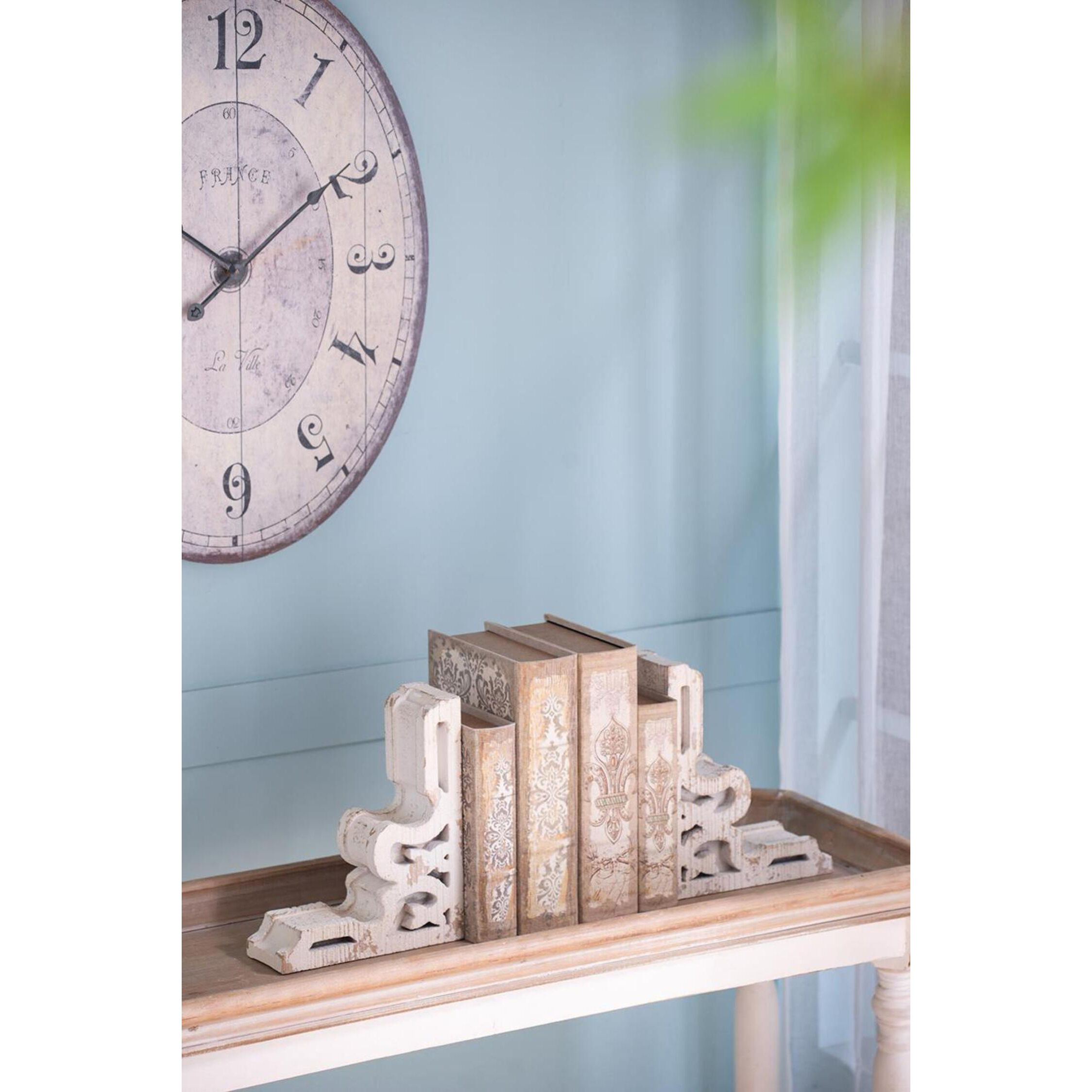 Anita 7 X 3.2 inch White Book Box, Set of 4