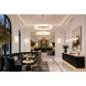 LumenAria LED 42 inch Brushed Brass Pendant Ceiling Light in Alabaster Rocks