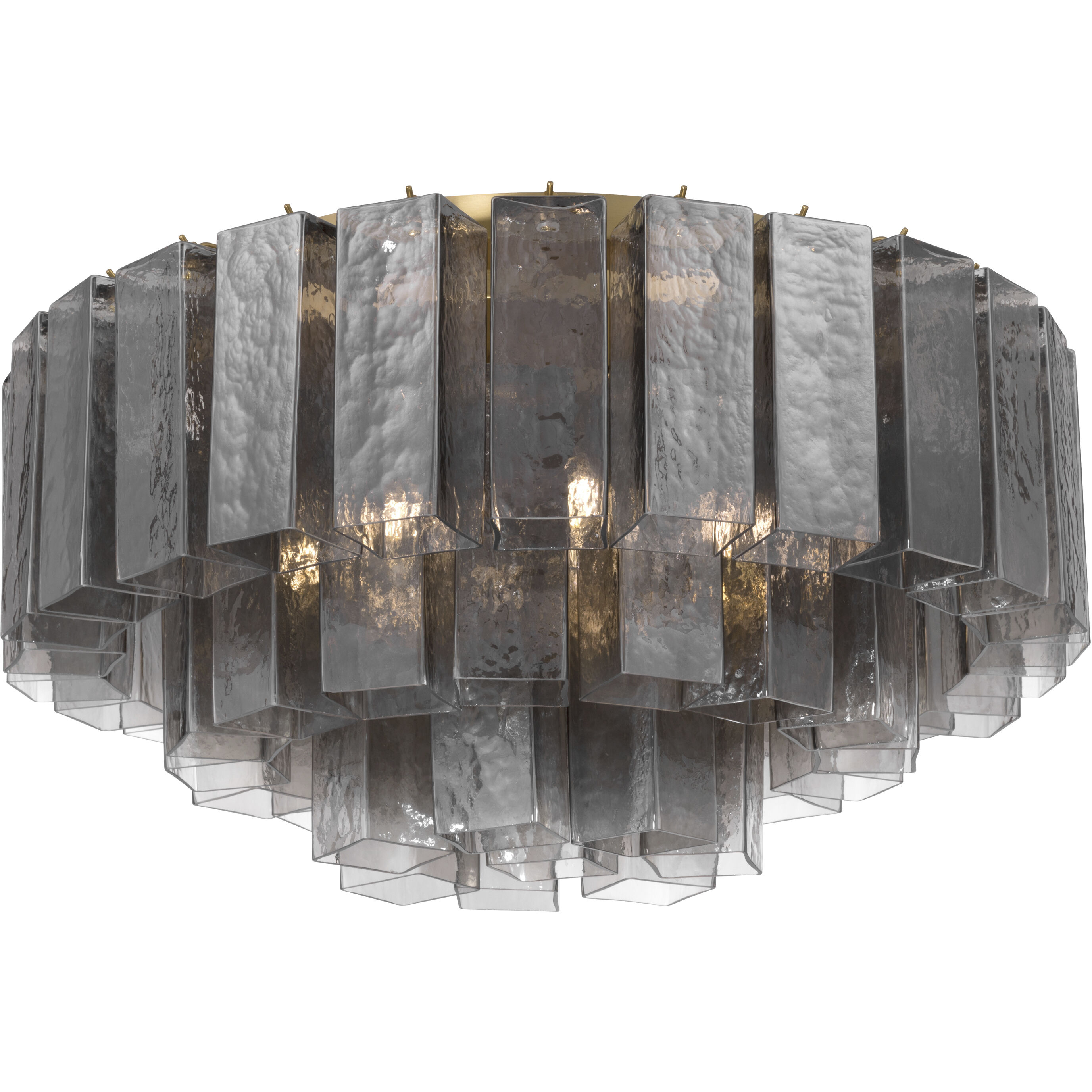 Torvento 7 Light 28 inch Legacy Brass Flush Mount Ceiling Light