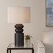 Macon 29.5 inch 150 watt Matte Black Glaze and Antique Brass Table Lamp Portable Light