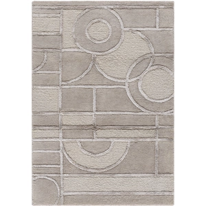 Transcendence 108 X 72 inch Metallic - Silver / Warm Grey / Prairie Dust / Light Silver Handmade Rug in 6 x 9