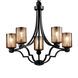 Fusion 28 inch Chandelier Ceiling Light in 5000 Lm LED, Dark Bronze, Oval, Ribbon Fusion