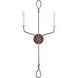 Lowcountry 2 Light Antique Brass Wall Sconce Wall Light