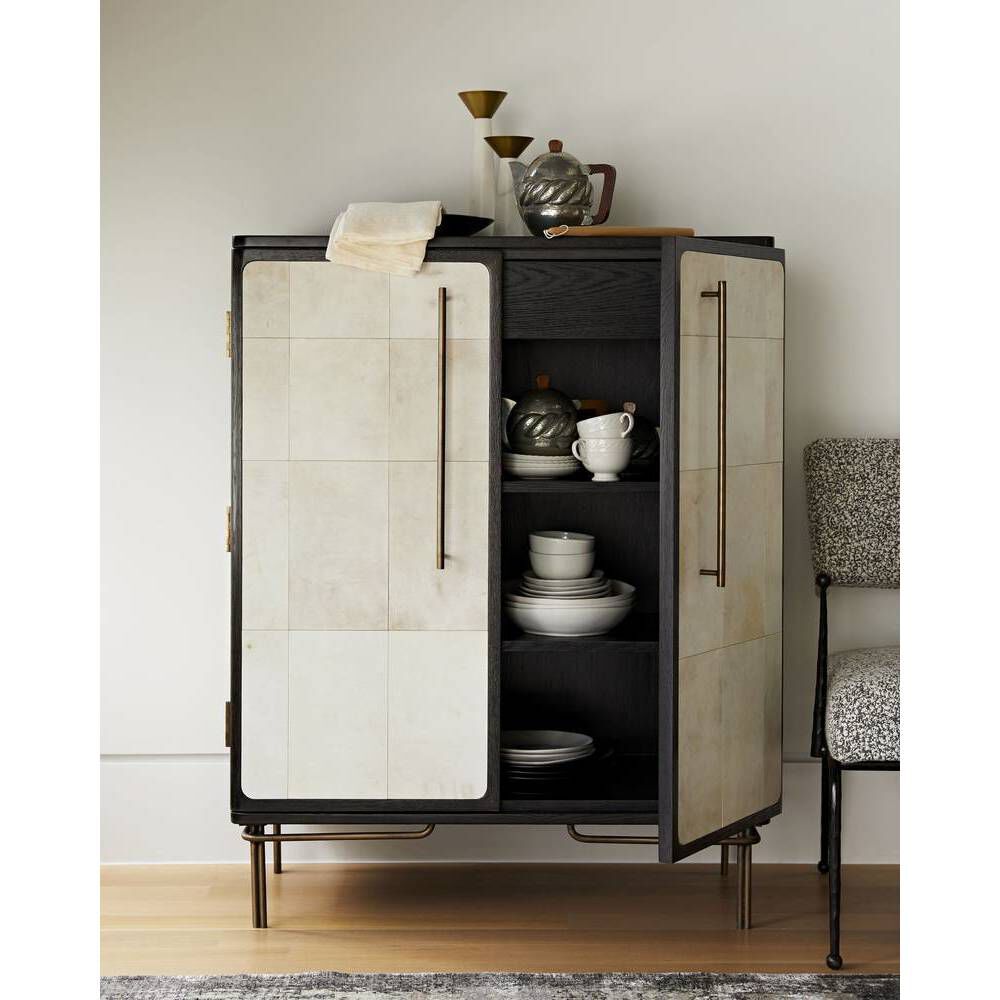 Edison 35 inch Ebony Cocktail Cabinet