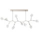 Blossom LED Beige Silver Linear Pendant Ceiling Light in 2700K LED, Branch