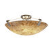 Alabaster Rocks LED 27 inch Brushed Nickel Semi-Flush Ceiling Light in 5000 Lm LED, Square Bowl