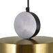 Saleen LED 9 inch Brass and Black Mini Pendant Ceiling Light