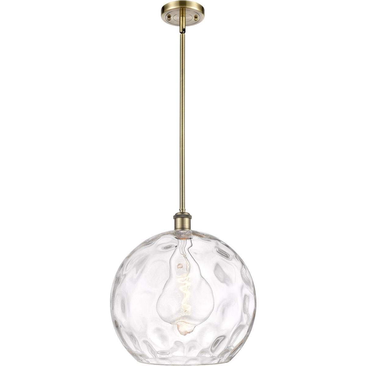 Ballston Athens Water Glass LED 13.75 inch Antique Brass Pendant Ceiling Light