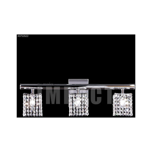 Contemporary 3 Light 27 inch Silver Vanity Light Wall Light