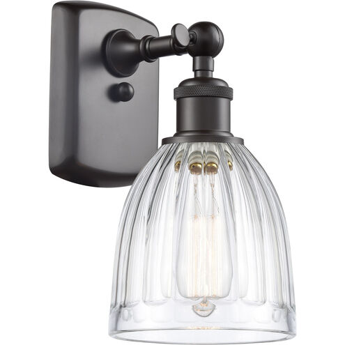 Ballston Brookfield LED 5.75 inch Oil Rubbed Bronze Sconce Wall Light in Clear Glass, Ballston