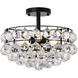 Savannah 3 Light 14 inch Black Flush Mount Ceiling Light