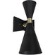 Ariel 1 Light 8 inch Matte Black Sconce Wall Light
