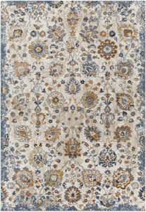 Tuscany 67 X 51 inch Blue/Cream/Brown/Dusty Coral/Light Beige Rug