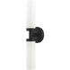 Aero 2 Light 18 inch Black ADA Vanity Sconce Wall Light
