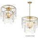 Warren 4 Light 17.5 inch Gold Leaf Semi-Flush Mount Ceiling Light