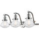 Franklin Restoration Olean LED 29 inch Polished Chrome Bath Vanity Light Wall Light in Seedy Glass, Franklin Restoration