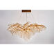 Canada LED 43 inch Gold Chandelier Ceiling Light, Crystal
