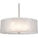 Textured Glass 4 Light 30.2 inch Burnished Bronze Chandelier Ceiling Light in Frosted Granite