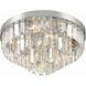 Hayes 8 Light 18 inch Polished Nickel Flush Ceiling Light