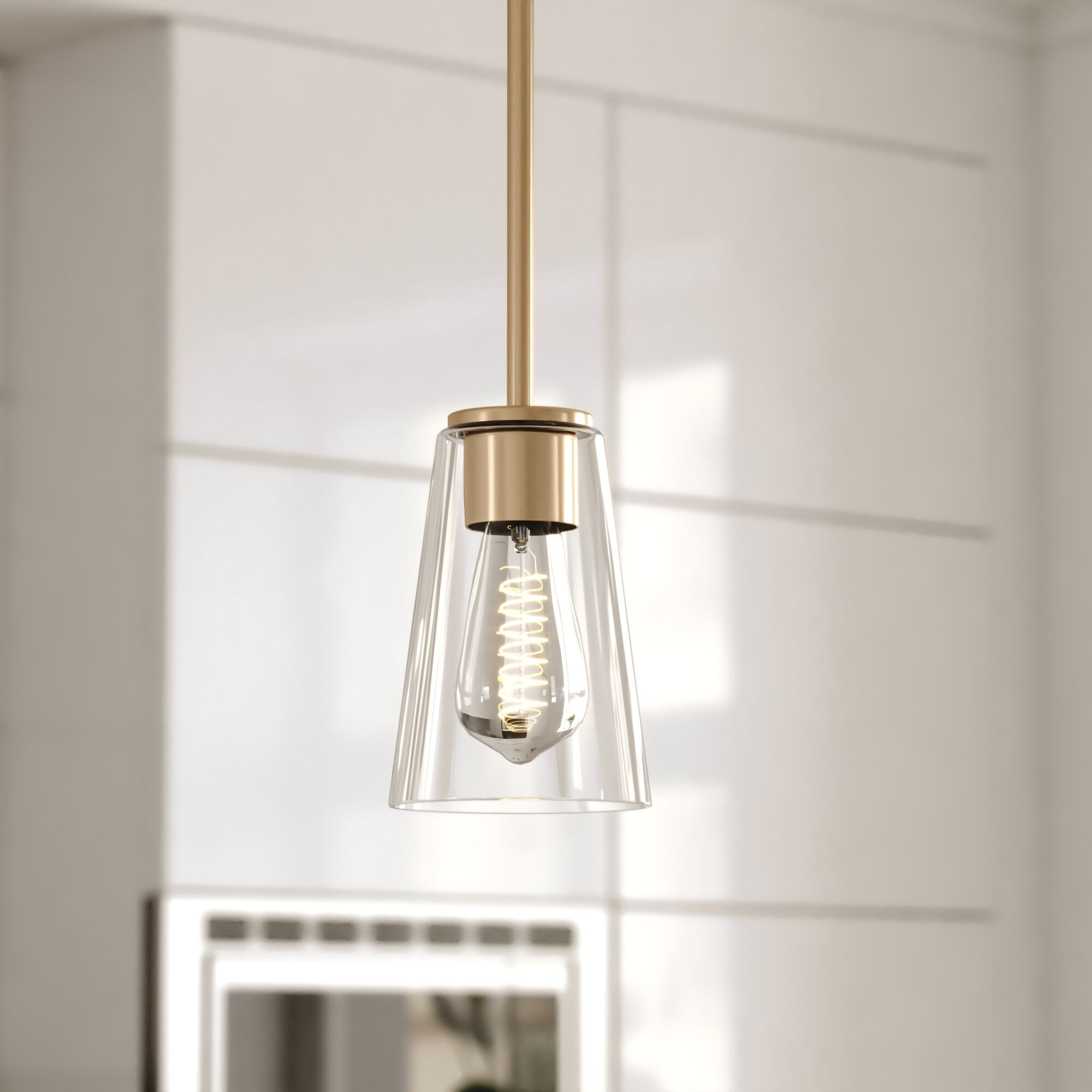 Beverly LED 4.5 inch Muted Brass Mini Pendant Ceiling Light