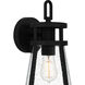 Barber 1 Light 15 inch Matte Black Outdoor Wall Lantern