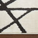 Optika 130 X 94 inch Black/White Rug in 8 x 11