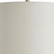 Waverly 48.5 inch 150 watt Antique Brass and Clear Table Lamp Portable Light