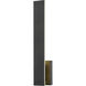 Stylet LED 24 inch Sand Black Outdoor Wall Light