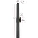Troy 2 Light 30 inch Black Outdoor Wall Sconce