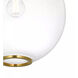 Marie Flanigan Meir LED 12.25 inch Soft Brass Pendant Ceiling Light in Clear Glass