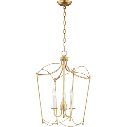 Plumette 3 Light 14 inch Gold Leaf Multi-Light Pendant Ceiling Light