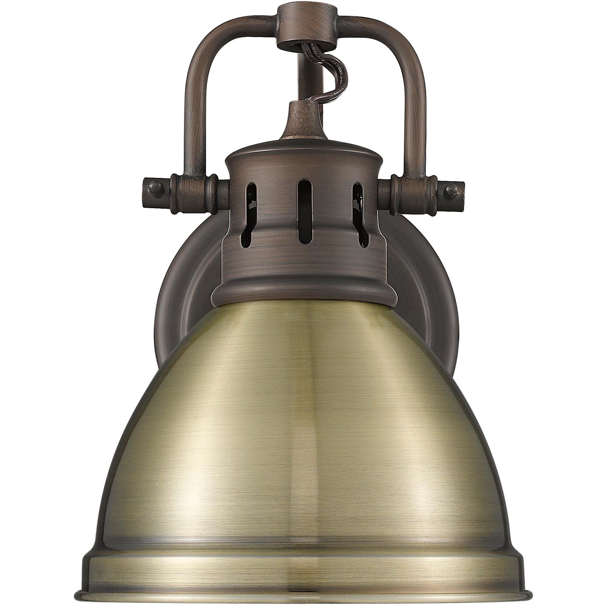 Yep Duncan Vanity Wall Light in Rubbed Bronze, Aged Brass