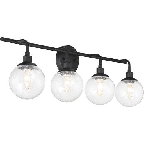 Neighborhood Que 4 Light 33 inch Flat Black Vanity Light Wall Light