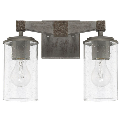 Zac 2 Light 13.5 inch Urban Grey Vanity Light Wall Light
