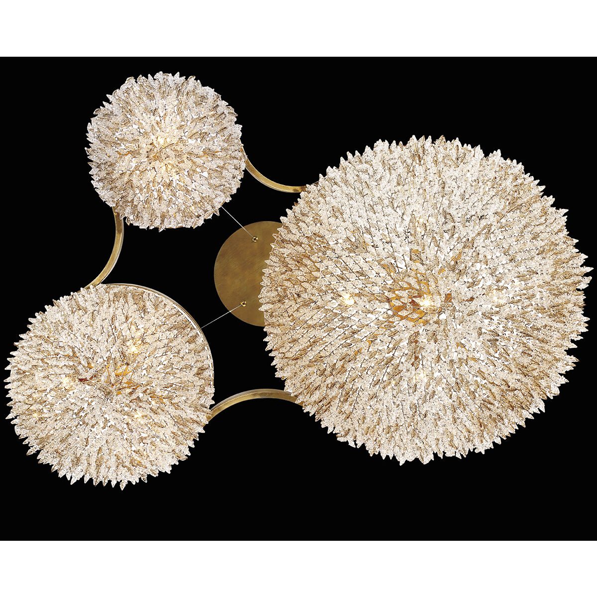 Mondo 10 Light 11 inch Antique Gold Chandelier Ceiling Light