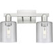 Arcadia Cobbleskill 2 Light 16 inch Brushed Satin Nickel Bath Vanity Light Wall Light in Clear